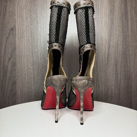 Louboutin Attention fishnet ankle boots - Picture 5 of 9